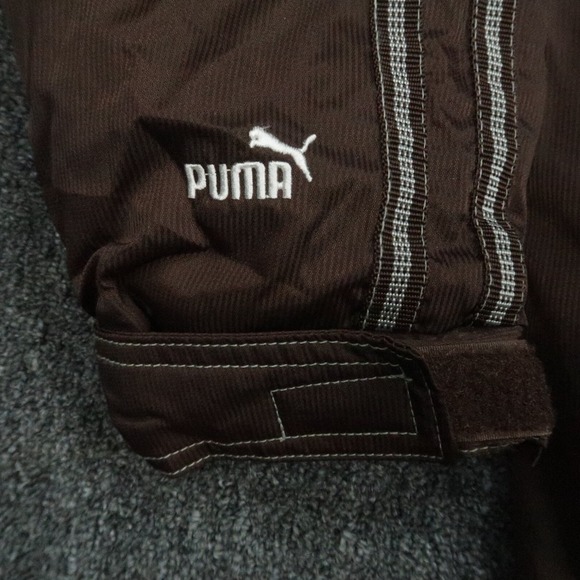 VINTAGE Cleveland Browns Jacket Mens Extra Large Brown Puma NFL Puffer Hooded XL - Picture 11 of 16